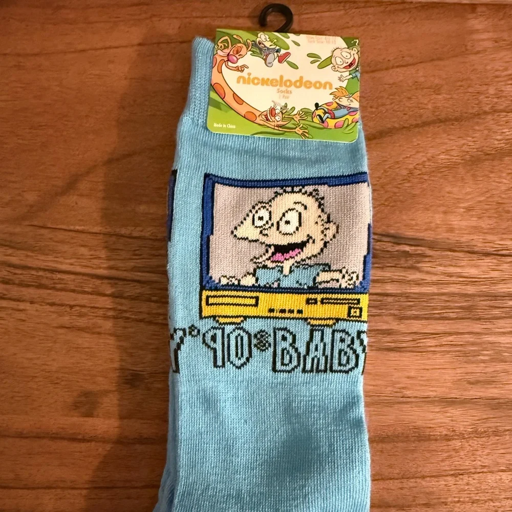 Nickelodeon Rugrats Novelty Crew Socks |‎ 2-Pairs | NWT